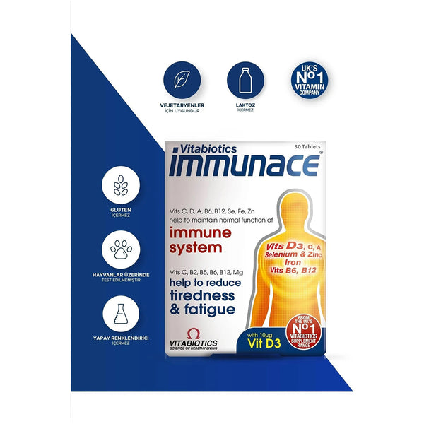 Immunace  إيميوناس 30 قرص - مكمل غذائي متعدد الفيتامينات