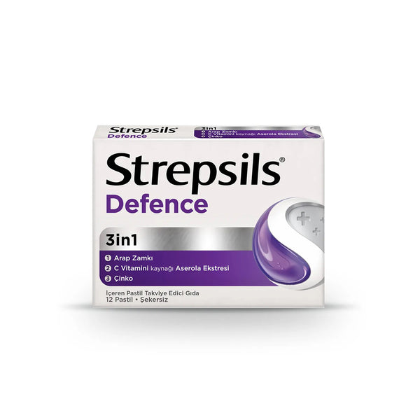 Strepsils ستريبسلز ديفنس 3في1 - 12قرص/العلبة