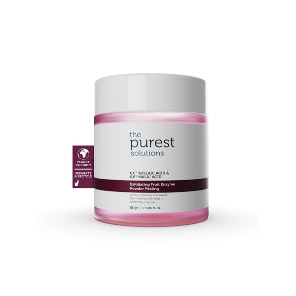 The Purest Solutions Purifying and Brightening Enzyme Peeling Powder Cleanser 55 gr (0.6% Azelaic Acid & Malic Acid)