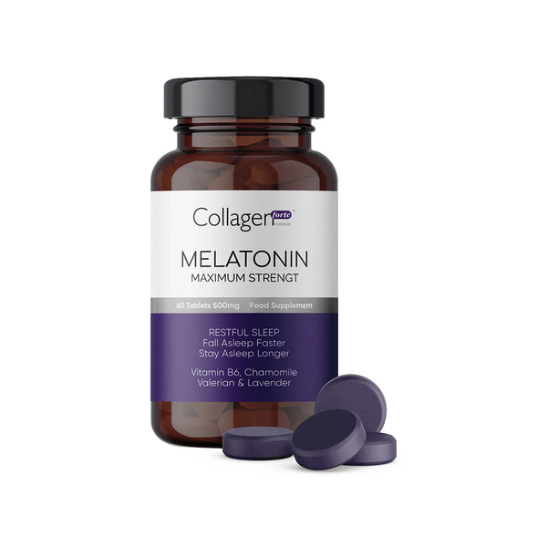 Collagen كولاجين فورت بلاتينوم ميلاتونين 3 ملغ، مكمل غذائي فيتامين ب6، لافندر، بابونج وفاليريان