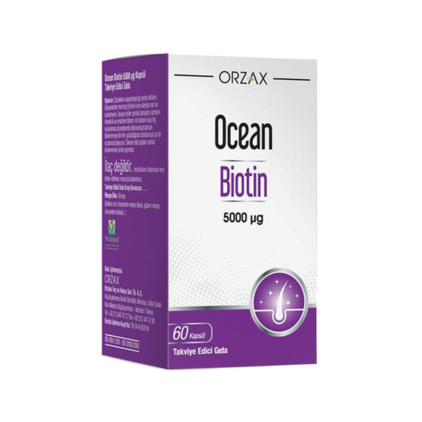 Ocean Biotin أوشن بيوتين 5000mg عبوة من 60كبسولة
